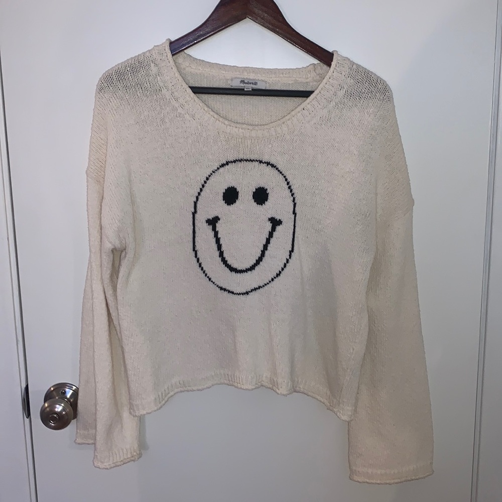 Madewell Smiley Face Cotton Sweater
